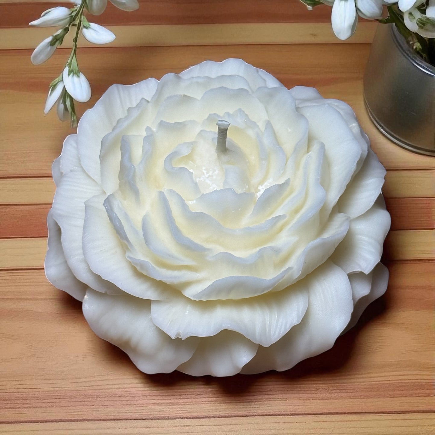 Peony Flower Candle
